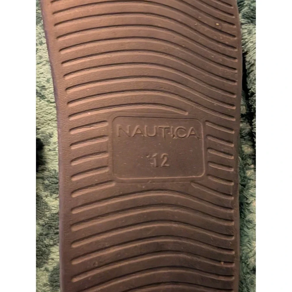 Nautica Bower 2 Mens Slides Navy Blue Red White Adjustable Strap Sandals Size 12